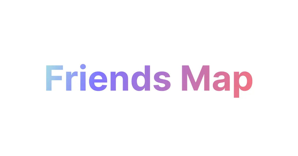 Friends Map: Create a Map For Your Online Community